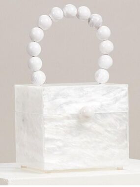 Cult Gaia Eos Box Bag in Pearl NWOT